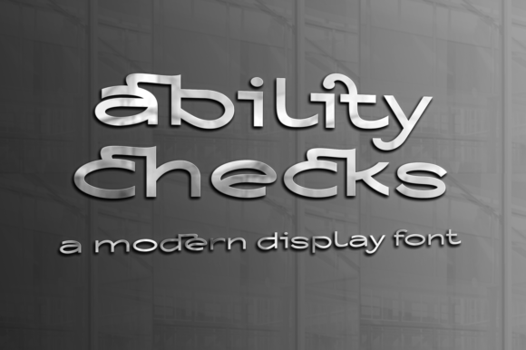 Ability Checks: A Modern Display Font for Publishers
