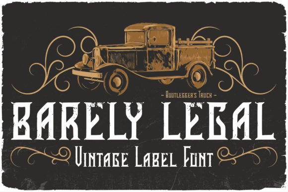 Barely Legal: A Vintage Display Font for Bold Branding