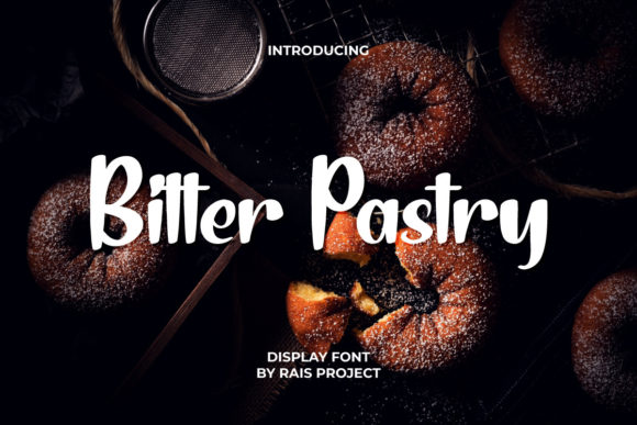 Bitter Pastry Font for Handmade Product Makers