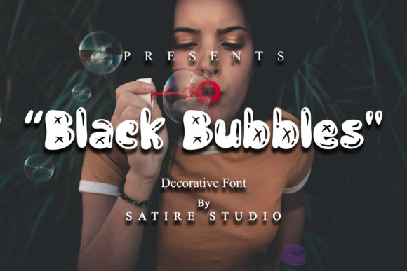 Black Bubbles Display Font for Lively Campaign Visuals
