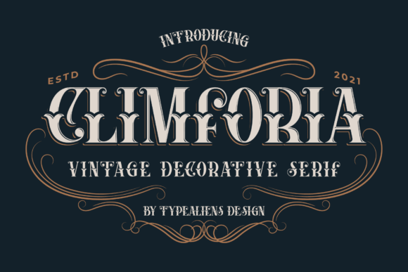 Climforia: A Distinct Vintage Display Font for Branding