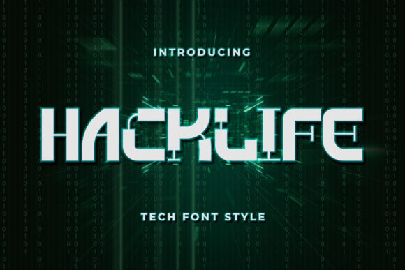 Hacklife Font: A Futuristic Display Typeface for Makers