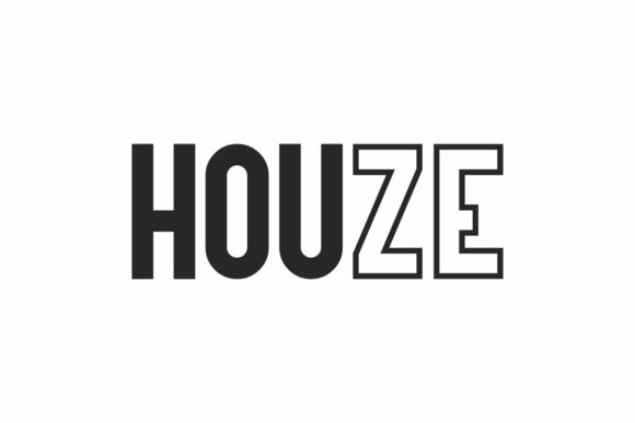 Houze Display Font: Bold Squares for Creative Products
