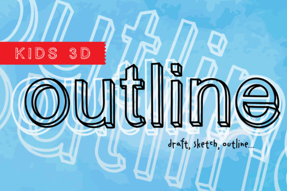 Kids 3D Outline: A Modern Display Typeface for Campaign Creators