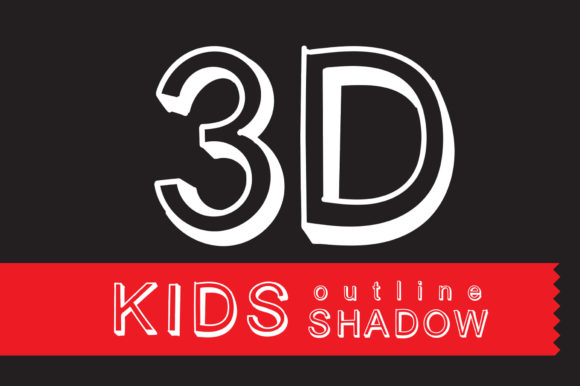 Kids 3D Outline Shadow: A Playful Display Font for Editorial Storytelling