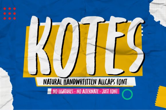 Kotes: A Cool Brushed Display Font for Bold Branding
