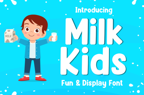 Milk Kids Display Font for Playful Campaign Design
