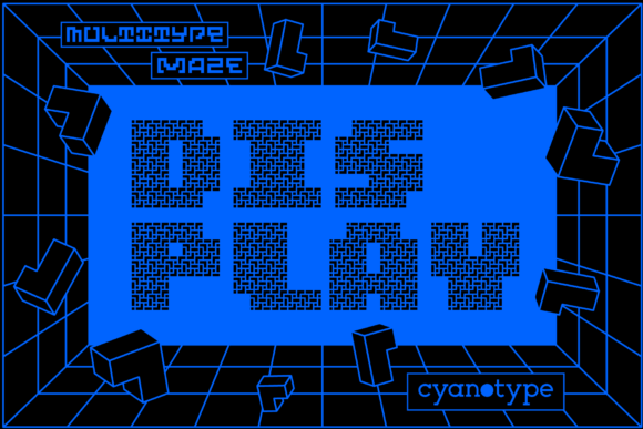 MultiType Maze Display Font for Bold Digital Branding