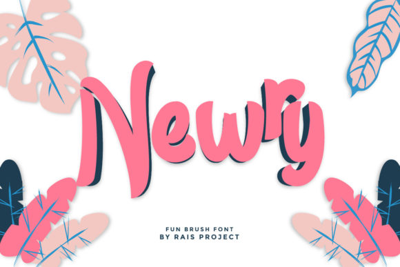 Newry Font: The Trendy Paint Brushed Display Typeface