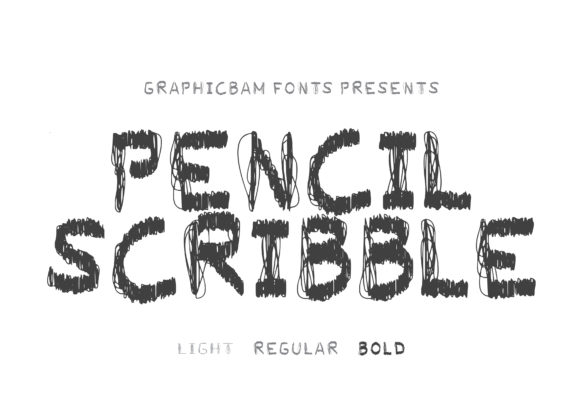 Pencil Scribble Display Font for Moody Creative Projects