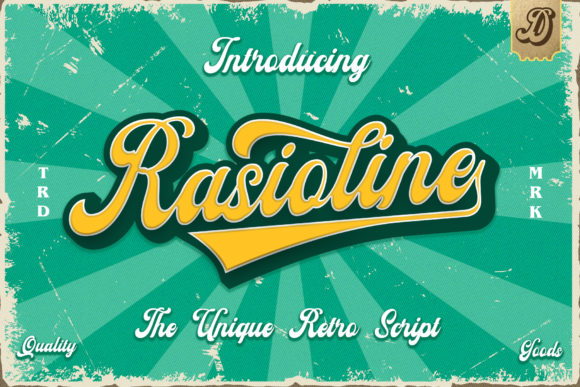 Rasioline Font: A Retro Display Typeface for Web Designers