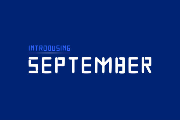 September: A Robotic Display Font for Modern Branding