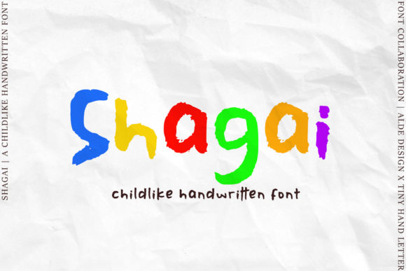 Shagai: A Cute Brushed Display Font for Makers