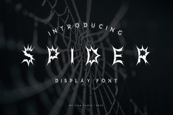Spider: A Spooky Display Font for Digital Creatives