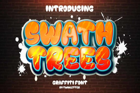 Swath Trees: A Cute Graffiti Display Font for Editorial Design