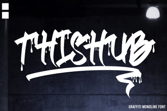 Thishub: A Monoline Graffiti Display Font for Makers